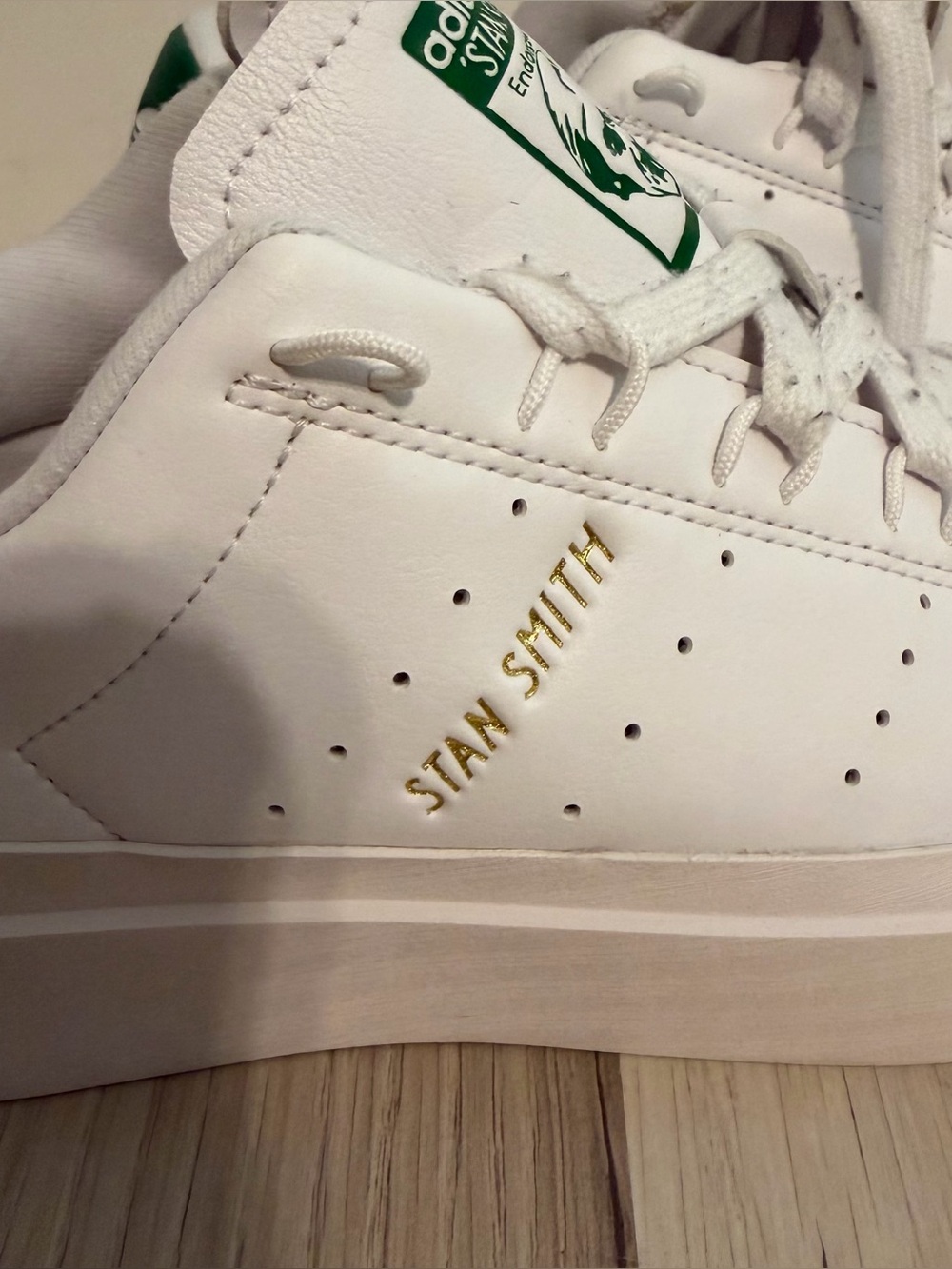 adidas Stan Smith Sneakers platform low top tennis shoe women’s 7 1/2 white - Picture 13 of 13